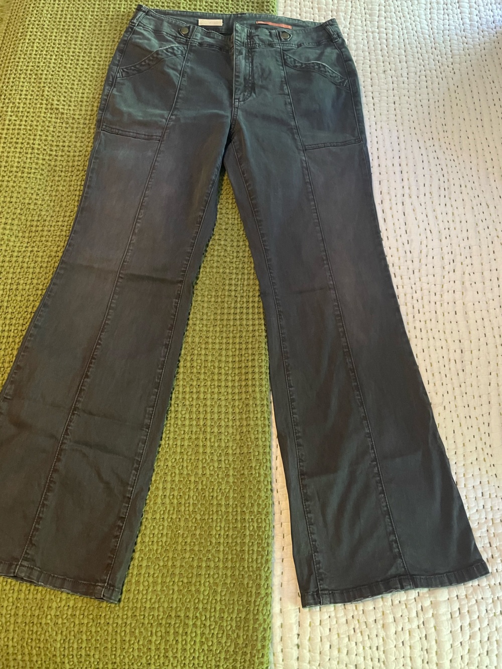Pilcro Flare Charcoal Black Chinos